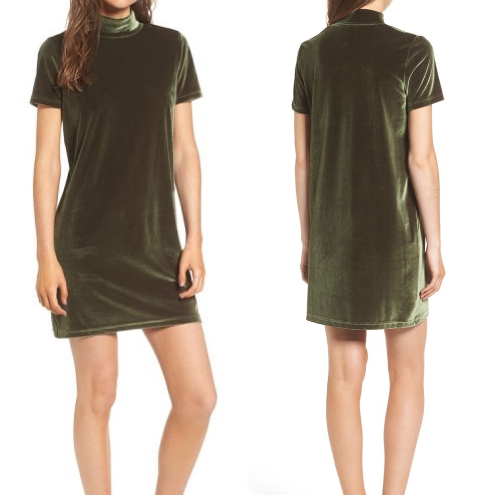 Madewell Velvet Mockneck Shift Dress